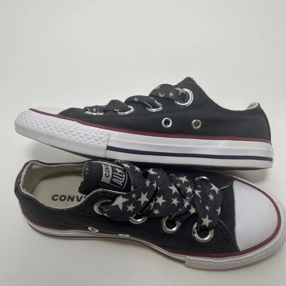 Converse‎ Kids' Chuck Taylor All Star Big Eyelet Ox  Sneakers Sz 1 Ribbon Lace